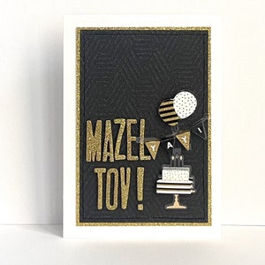 Mazel Tov Bar Mitzvah Handmade Card image 2