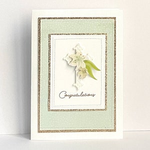 Congratulations Christening Confirmation Religious Handmade Card zdjęcie 2