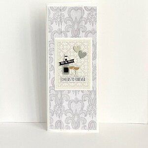 Tarjeta de aniversario de compromiso de boda hecha a mano