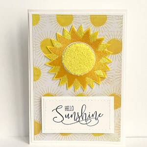 Tarjeta hecha a mano "Hola Sunshine"
