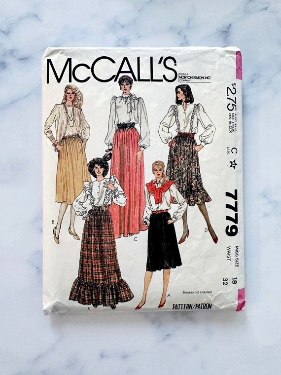 80s Mccalls 32 Ruffle Tiered Skirt Maxi Midi Full