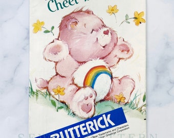 80s Butterick 6230. Uncut ff. Care Bears Cheer Bear sewing pattern uncut ff. stuffed toy sewing pattern. Craft 1980s Vintage Sewing Pattern