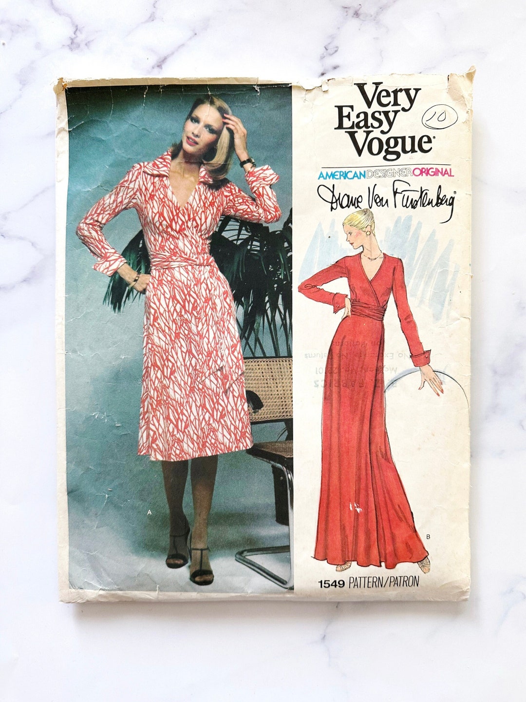 Diane von furstenberg wrap dress pattern vogue 1549 hotsell