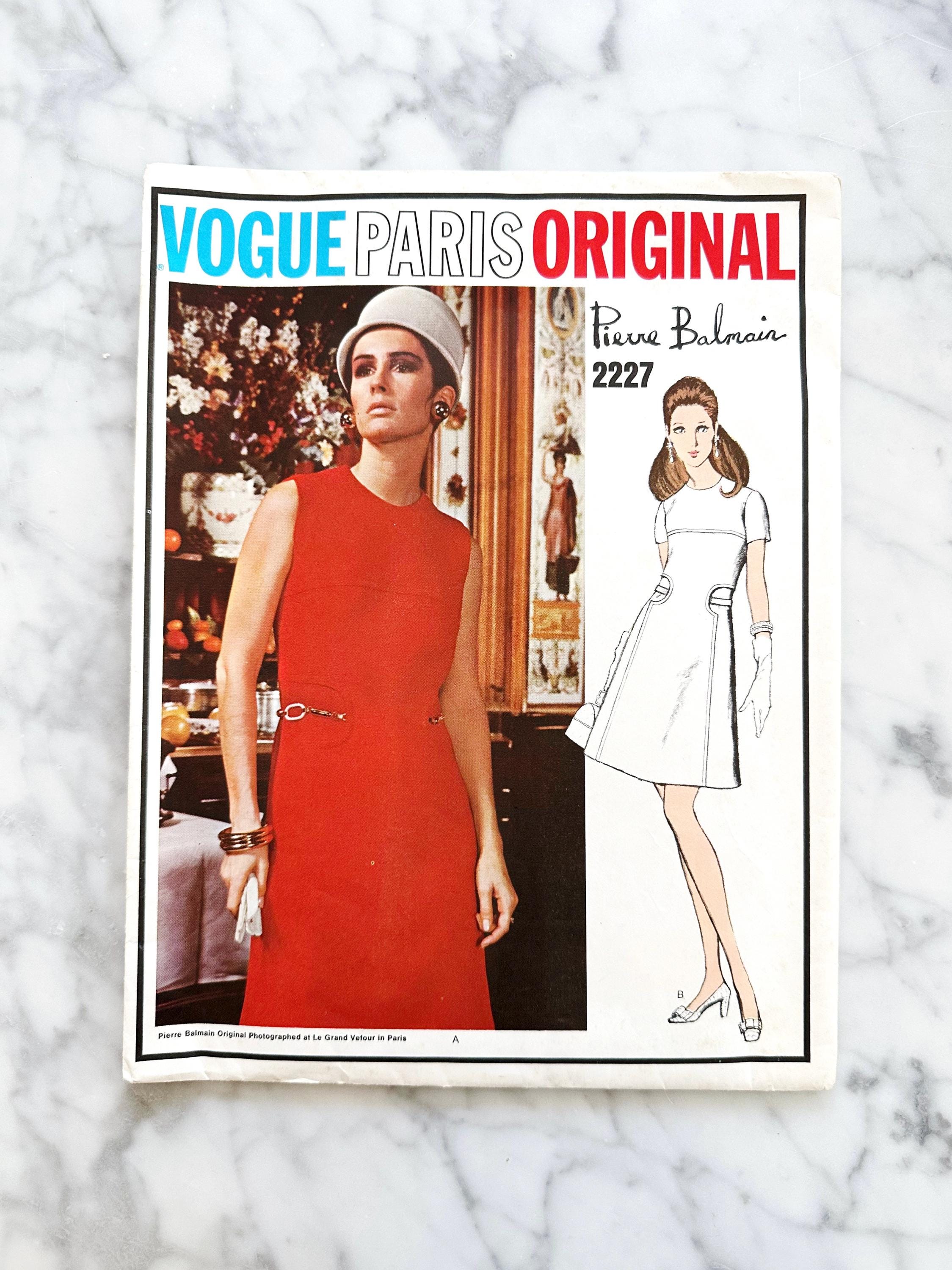 60s Vogue Paris Original 2227. 32.5 Bust Ff + Label. Pierre