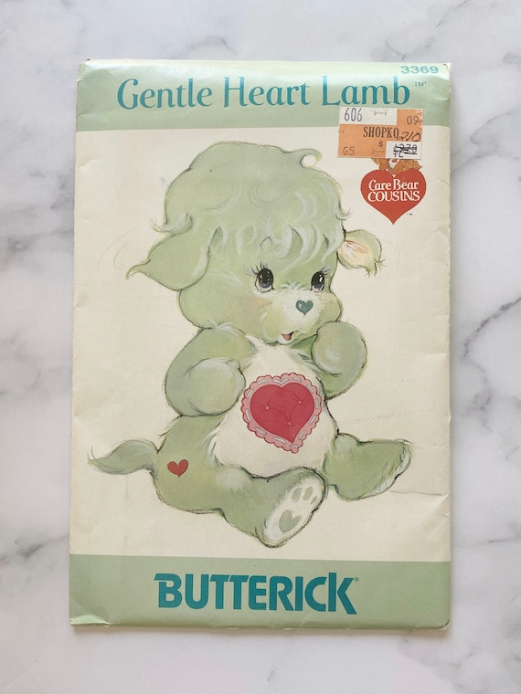 80s Butterick 3371. Gentle Heart Lamb Sewing Pattern Uncut Ff. Care Bear  Cousins Sewing Pattern. Craft Toy 1980s Vintage Sewing Pattern 