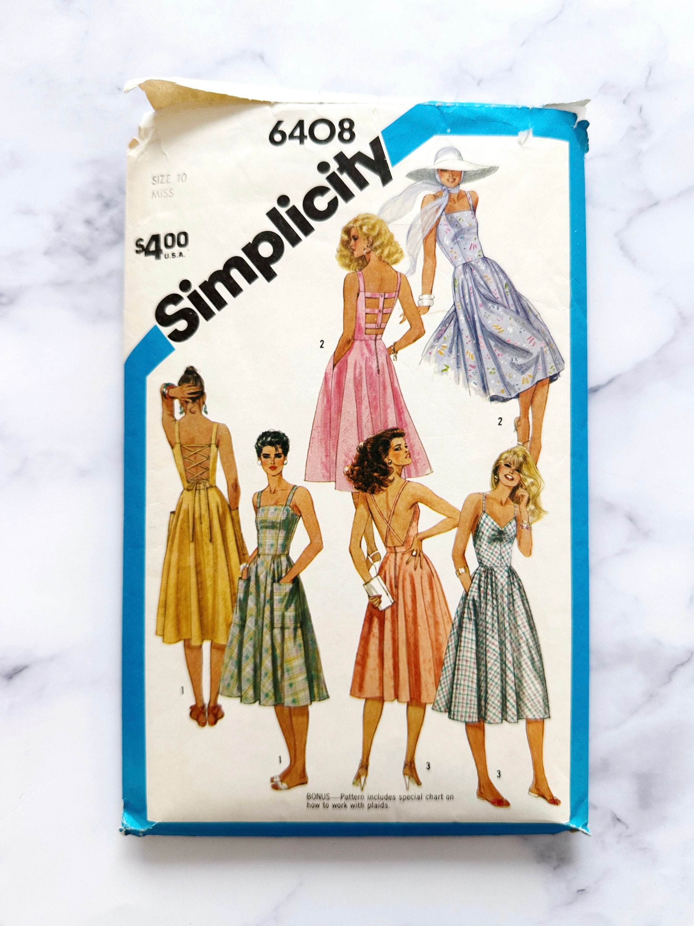 Simplicity Pattern 9103 Misses square Dance Dress And Apron Size 8