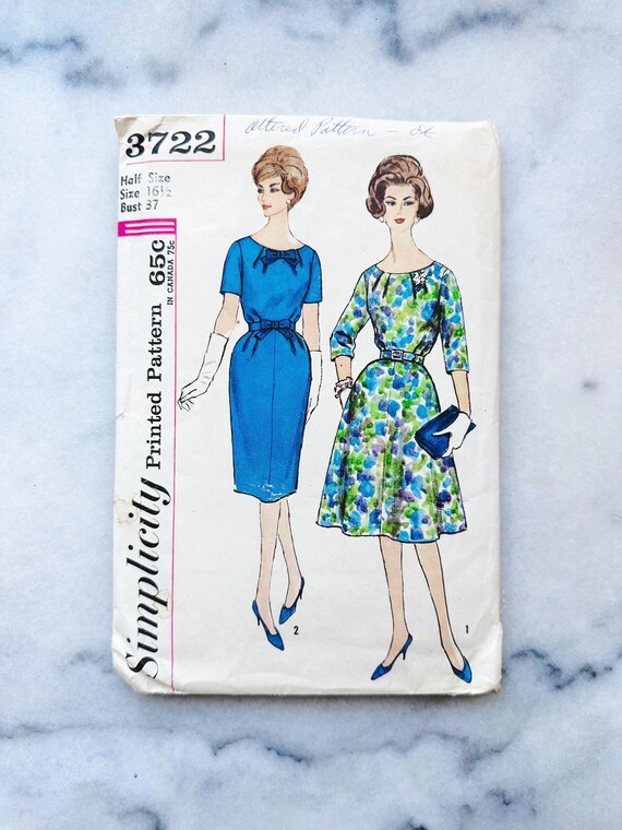how do lilly pulitzer dresses fit 1950's Simplicity One Piece Fit and Flare Dress with Bell Skirt or Ful –  Backroom Finds