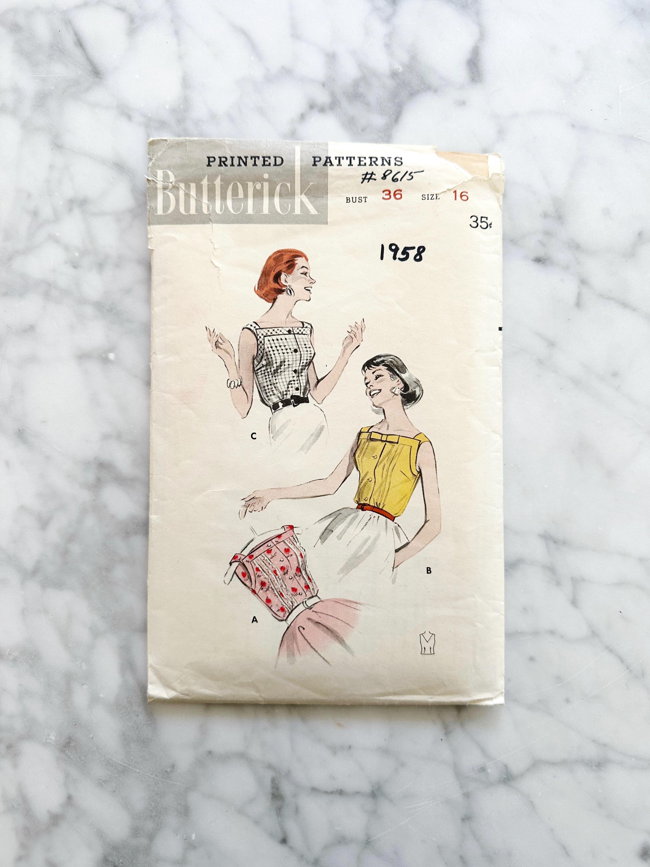 6420 PATRON BUTTERICK 4 CREATIONS BLOUSE A PANS OU A BASQUE CHIC 42 AU