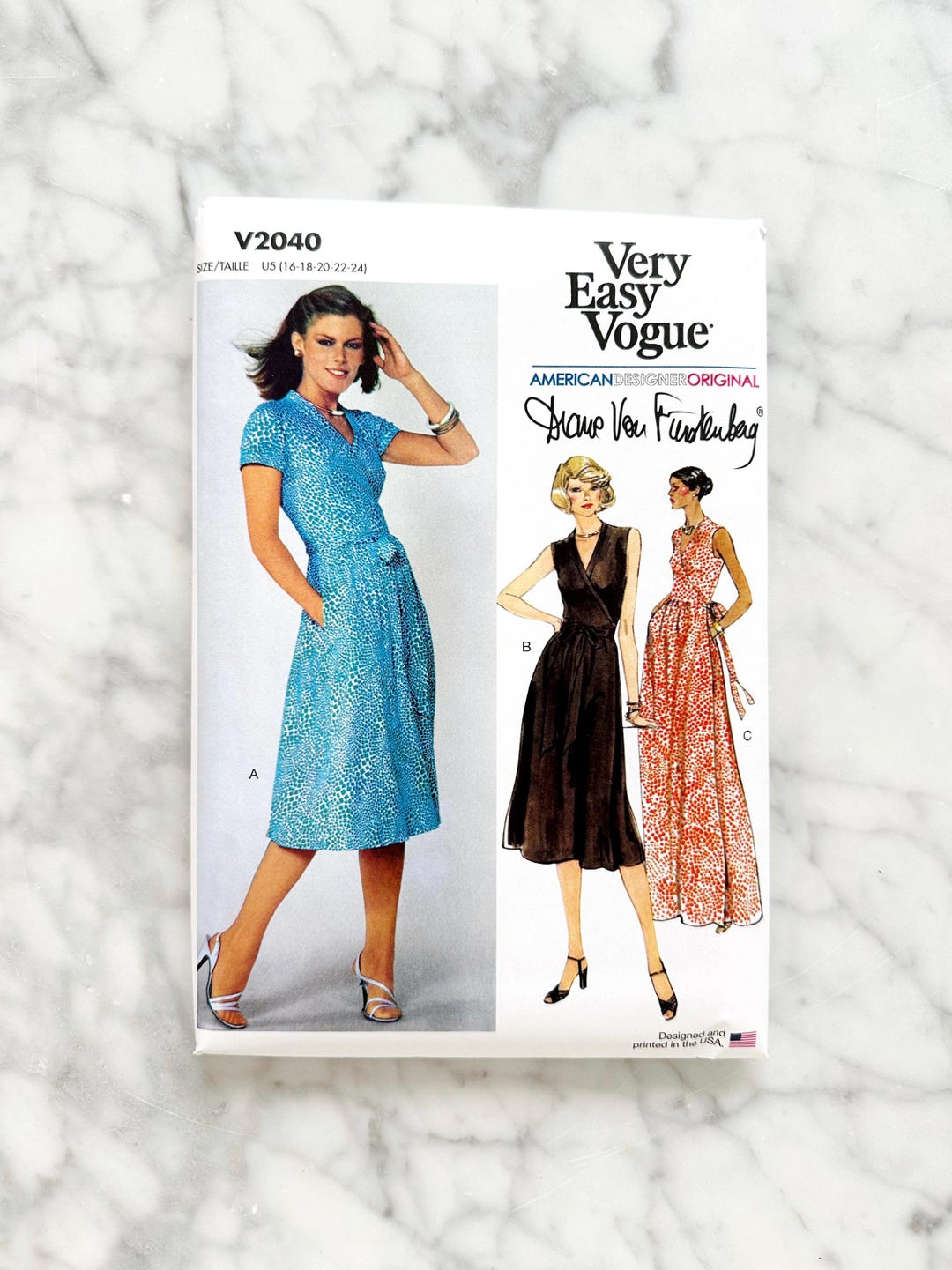 Dvf Pattern 70s Vogue 2040 Reissue. 6-14, 16-24. Vogue 11610. Diane Von Furstenberg ...