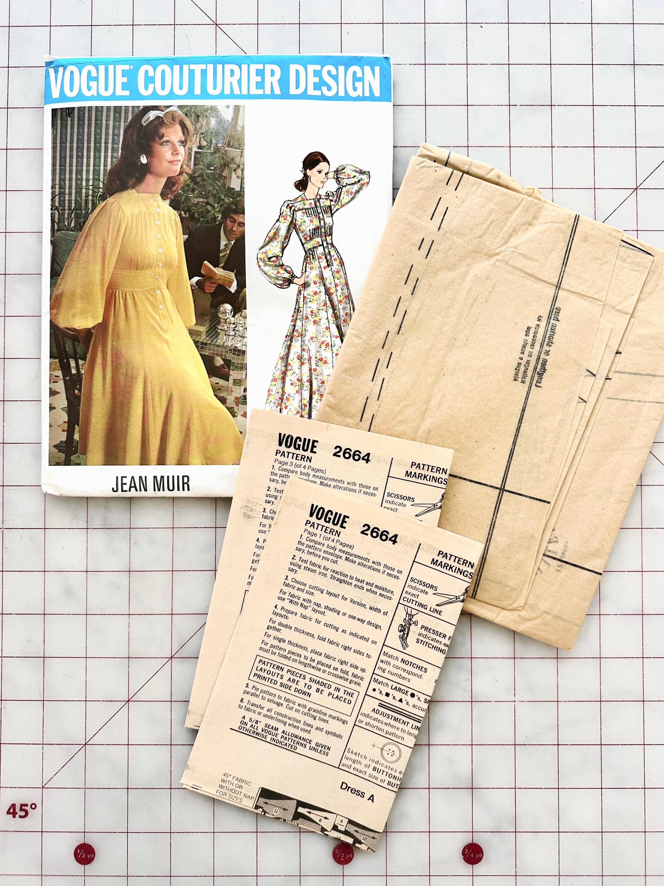 Vogue Couturier 2664 – Bust 36. Jean Muir Maxi Dress With
