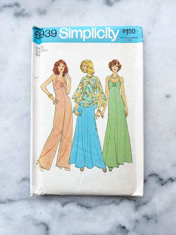 70s halter dress pattern Simplicity 6939 Standalone Vest