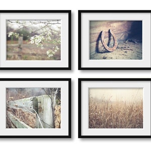 Landscape Print Set, Farmhouse Decor, Country Home Decor, Rustic Decor, Set of 4 Country Photos, Farm Art, Rustic Farmhouse Prints