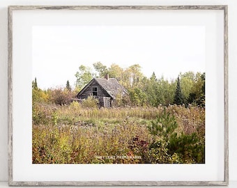 Abandoned Cabin Photography Print, Original Rustic Wall Art