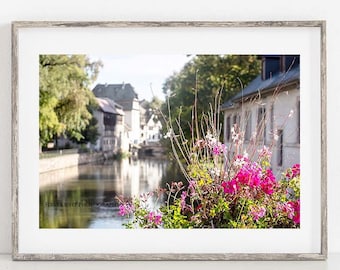 French Country Wall Art, Strasbourg Canal Photo Print