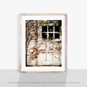 Rustic White Barn Door Wall Art Print, Fine Art Photography, Farmhouse Country Decor, Weathered Barn Wall Photo