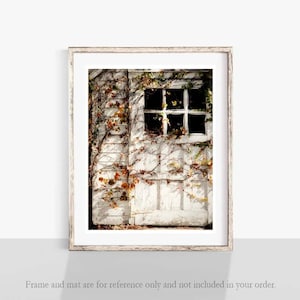 Cottage Photo, Barn Door Photo, Cottage Door Photo, White Cottage Door, Rustic Door Photo, Large Canvas Art