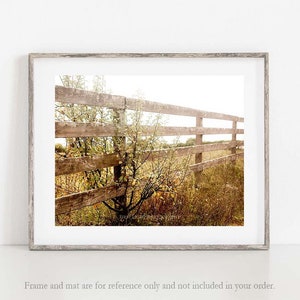 Modern Farmhouse Wall Decor, Fence Photo, Rustic Farmhouse Wall Decor, Autumn Photo, Country Landscape Photography, Farmhouse Wall Decor