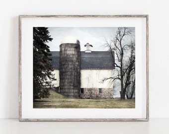 Modern Farmhouse Wall Decor, Barn Print, Barn Photo, Country Home Decor, Art for Over Fireplace, Rustic Barn Art, Barn Artwork