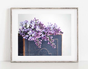 Lilac Flowers Photograph, Lilacs Photo, Floral Wall Art, Lilacs Print, Country Home Decor, Purple Bontanical Print, French Country Decor