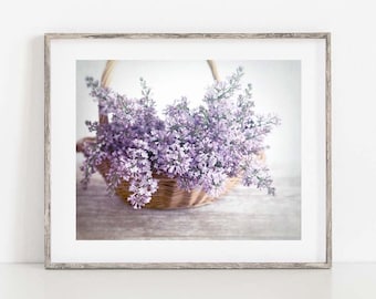 Lilacs Photo, Lilac Flowers Photograph, Lilacs Print, Floral Wall Art, Country Home Decor, Purple Bontanical Print, French Country Decor