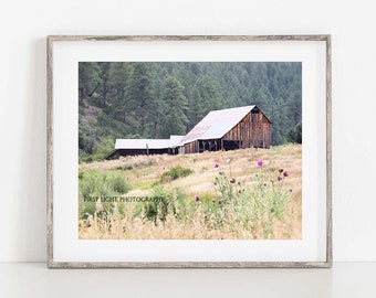 Rustic Barn Photo, Barn Photography, Farmhouse Wall Decor, Rustic Decor, Rocky Mountain Barn Photo, Barn Canvas Art