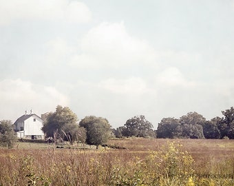 Countryside Photo, Country Landscape Photograph, Farmhouse Wall Decor, Barn Landscape Print, Country Landscape Canvas