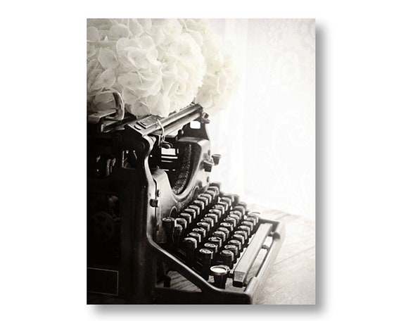 old typewriter photograph vintage typewriter canvas art etsy