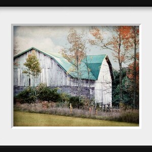 Barn Photo, Old Barn Photography, Rustic Farmhouse Decor, Country Barn Photography, Farmhouse Wall Decor, Autumn Barn, Rustic Barn Photo image 2