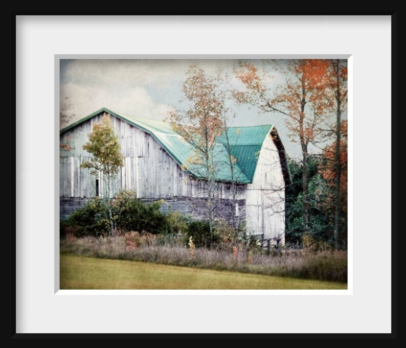 Barn Photo, Old Barn Photography, Rustic Farmhouse Decor, Country Barn Photography, Farmhouse Wall Decor, Autumn Barn, Rustic Barn Photo image 2