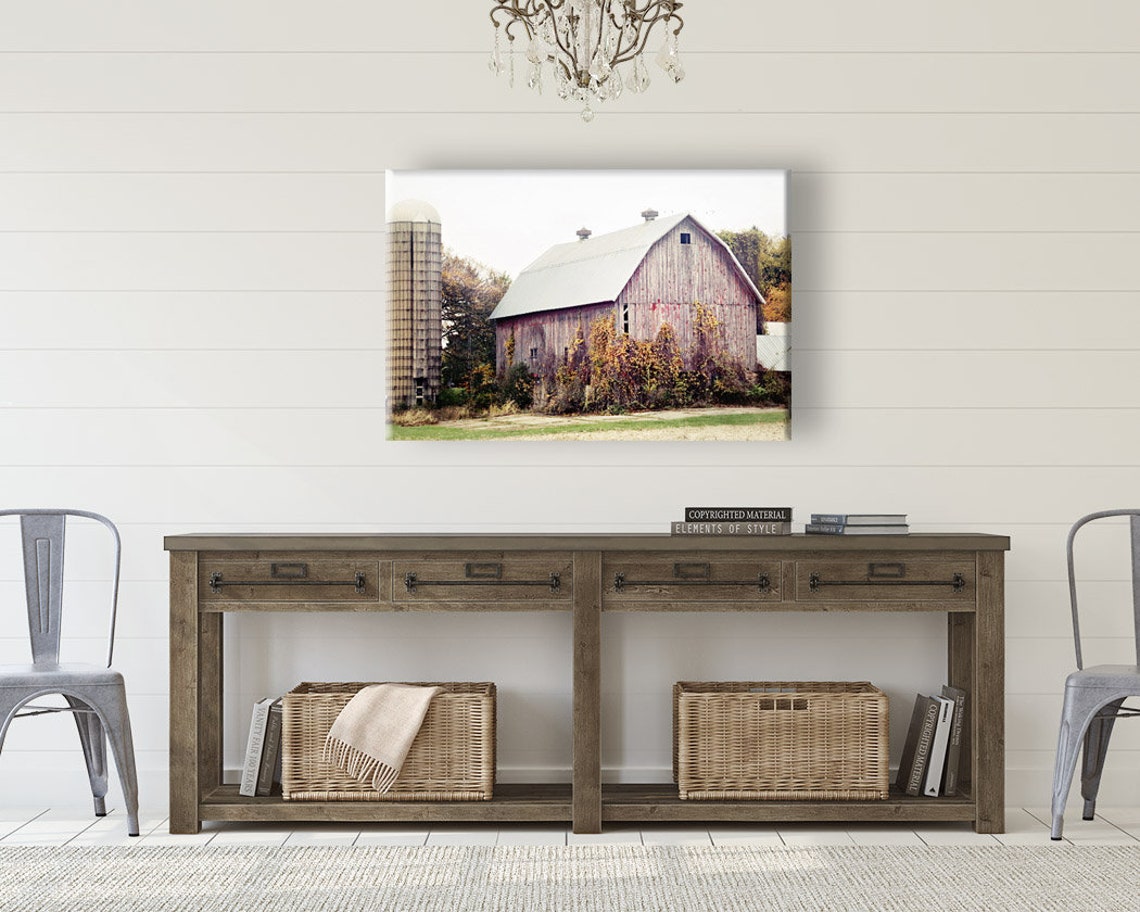 Rustic Barn Photo Farmhouse Wall Decor Autumn Barn Print - Etsy