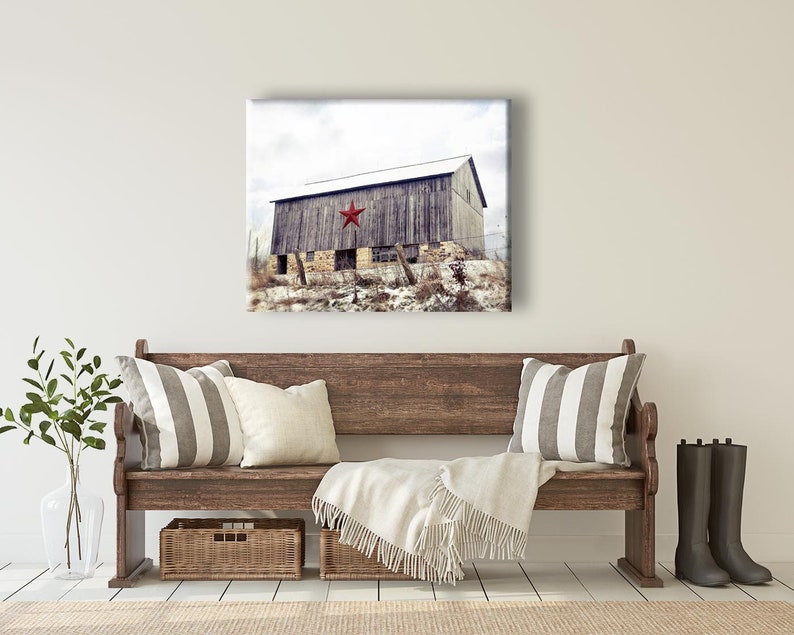 Barn Print Farmhouse Decor Gray Barn Art Grey Barn Photo Etsy