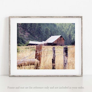Rustic Barn Print, Colorado Landscape Photograph, Mountain Barn Print, Mountain Barn Print, Rustic Barn Canvas Art