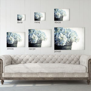 Hydrangea Photo, Farmhouse Decor, Hydrangea Print,Country Wall Decor, White Flowers, French Country Decor, Photo of Hydrangeas, Floral Art image 5