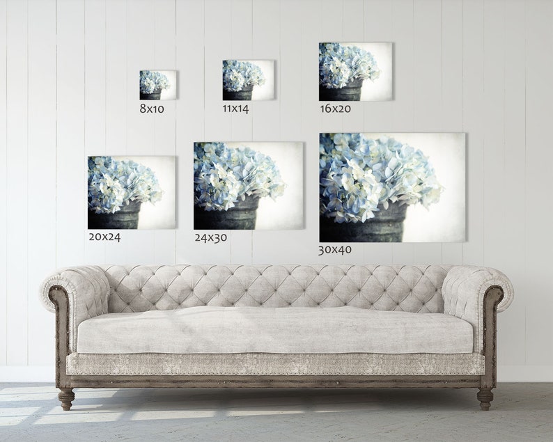 Hydrangea Photo, Farmhouse Decor, Hydrangea Print,Country Wall Decor, White Flowers, French Country Decor, Photo of Hydrangeas, Floral Art image 5