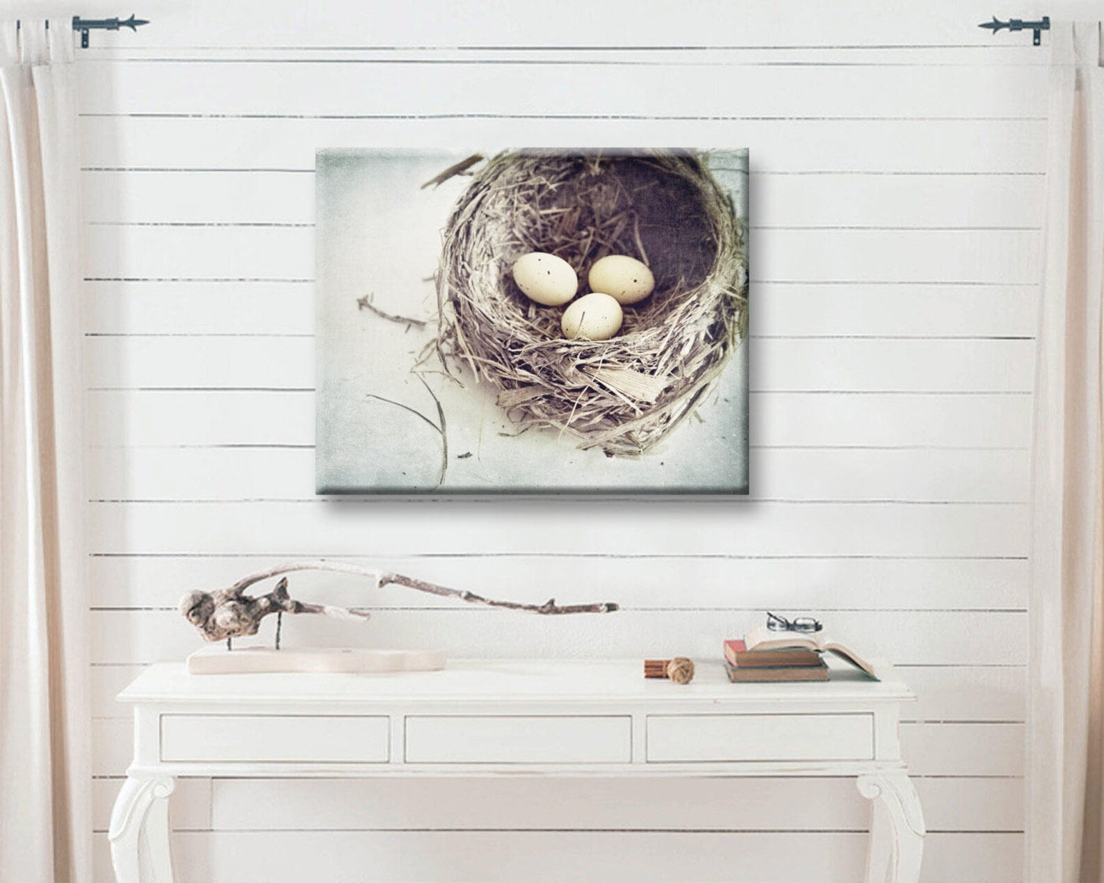 Bird Nest Print Bird Nest Wall Art Farmhouse Print Etsy