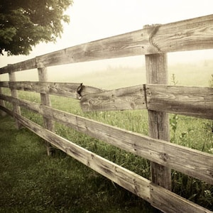 Rustic Fence Print, Country Landscape, Rustic Farmhouse Decor, Canvas Print, Rustic Home Decor, Country Landscape Print, Country Fence Photo