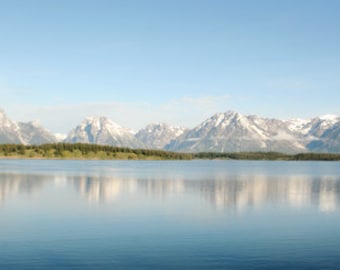 Mountain Photography, Grand Tetons Photo, Water Reflection Photography, Jenny Lake, Grand Teton National Park