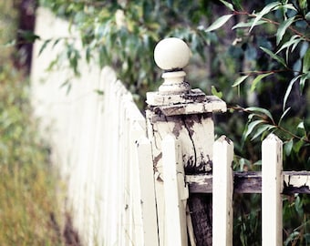 White Fence Photo, Country Fence Photo