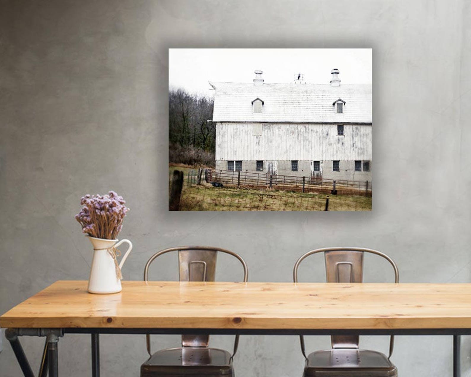 Metal Print Barn Print Barn Print on Metal Metal Wall Art Etsy