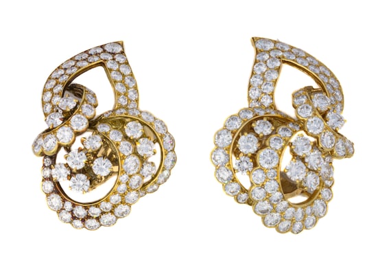 Gérard Diamond Floral Knot Earrings