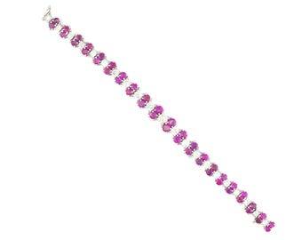 Diamond and Ruby Tennis Bracelet