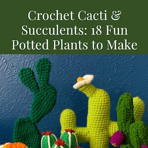Crochet Cacti and Succulents: 18 Fun Potted Plants to Make - PDF Crochet Cactus Plants Pattern Book - Download - Beginner & Intermediate