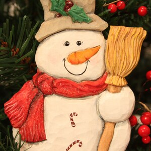 DIY Snowman Wood Carving Kit: Christmas Ornament Flurry Snowman