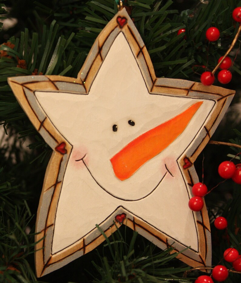 DIY Snowman Wood Carving Kit: Christmas Ornament Chill Out Snowman