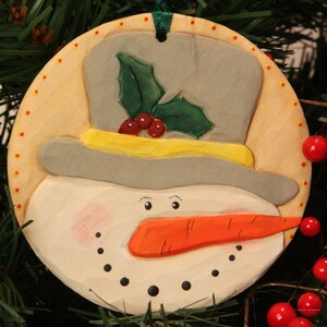 DIY Snowman Wood Carving Kit: Christmas Ornament Frosted Flurry