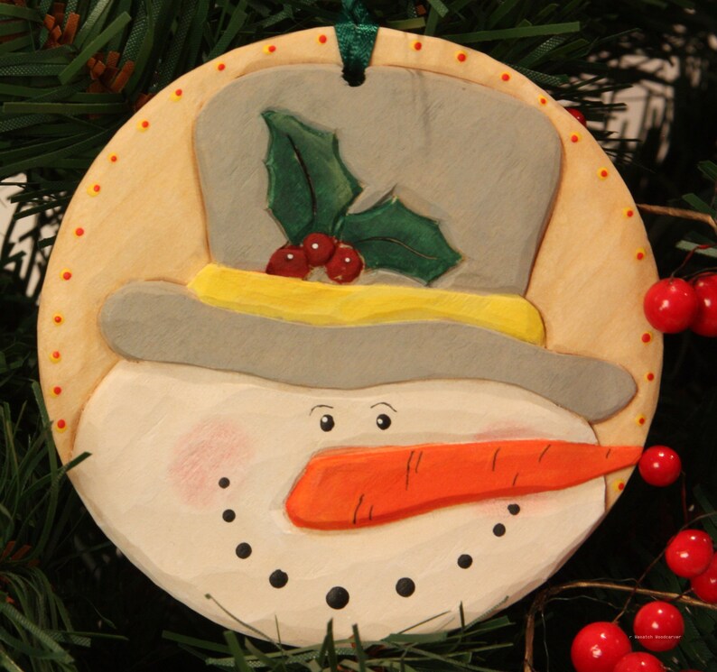 DIY Snowman Wood Carving Kit: Christmas Ornament Frosted Flurry