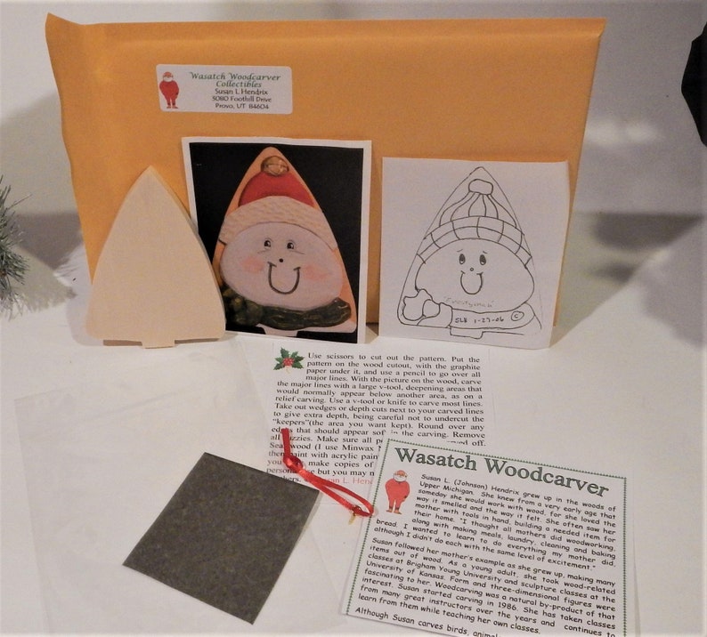DIY Snowman Wood Carving Kit: Christmas Ornament Frosty Man