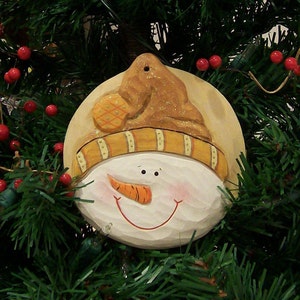 DIY Snowman Wood Carving Kit: Christmas Ornament Blizzard Snowman