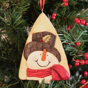 DIY Snowman Wood Carving Kit: Christmas Ornament Bojangles Snowman
