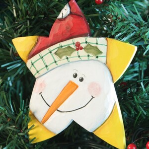 DIY Snowman Wood Carving Kit: Christmas Ornament Flakey Snowman